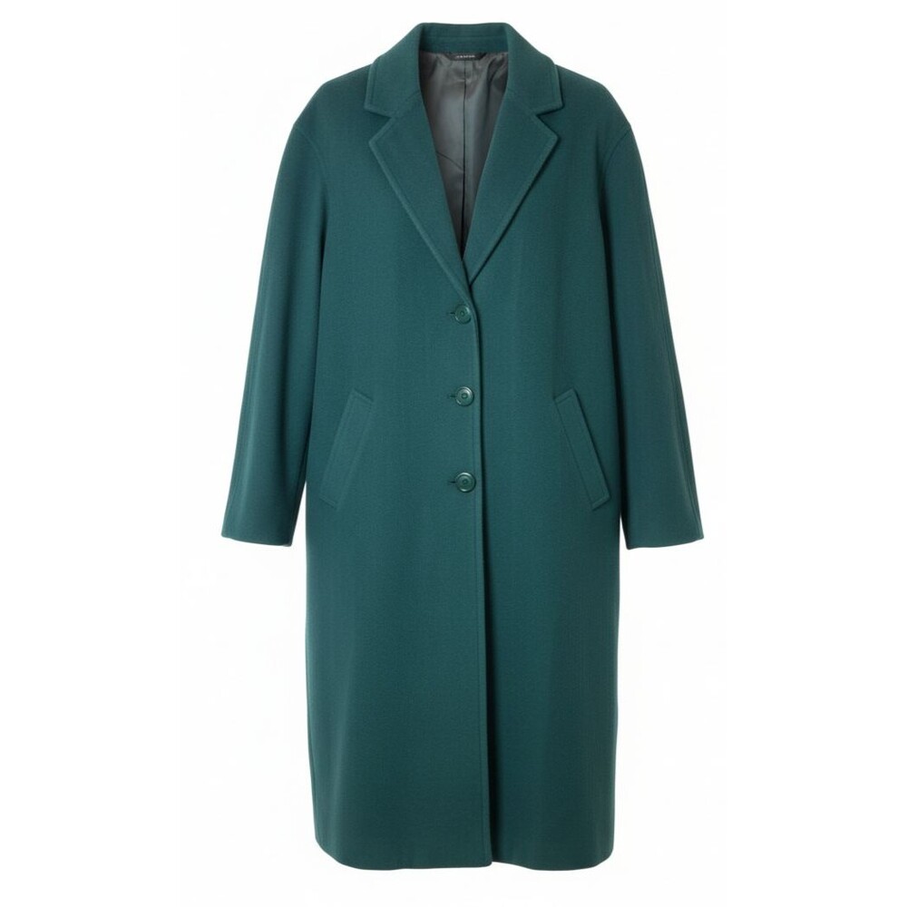 Collectibles Made in USA Overcoat Womens 14 Wool Blend Green  VTG 80s